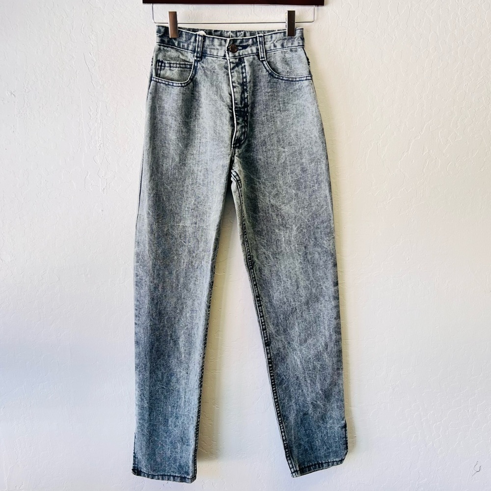 Sold Super High Rise Grey Dark Wash Western Mom Jean Vintage Size 5
